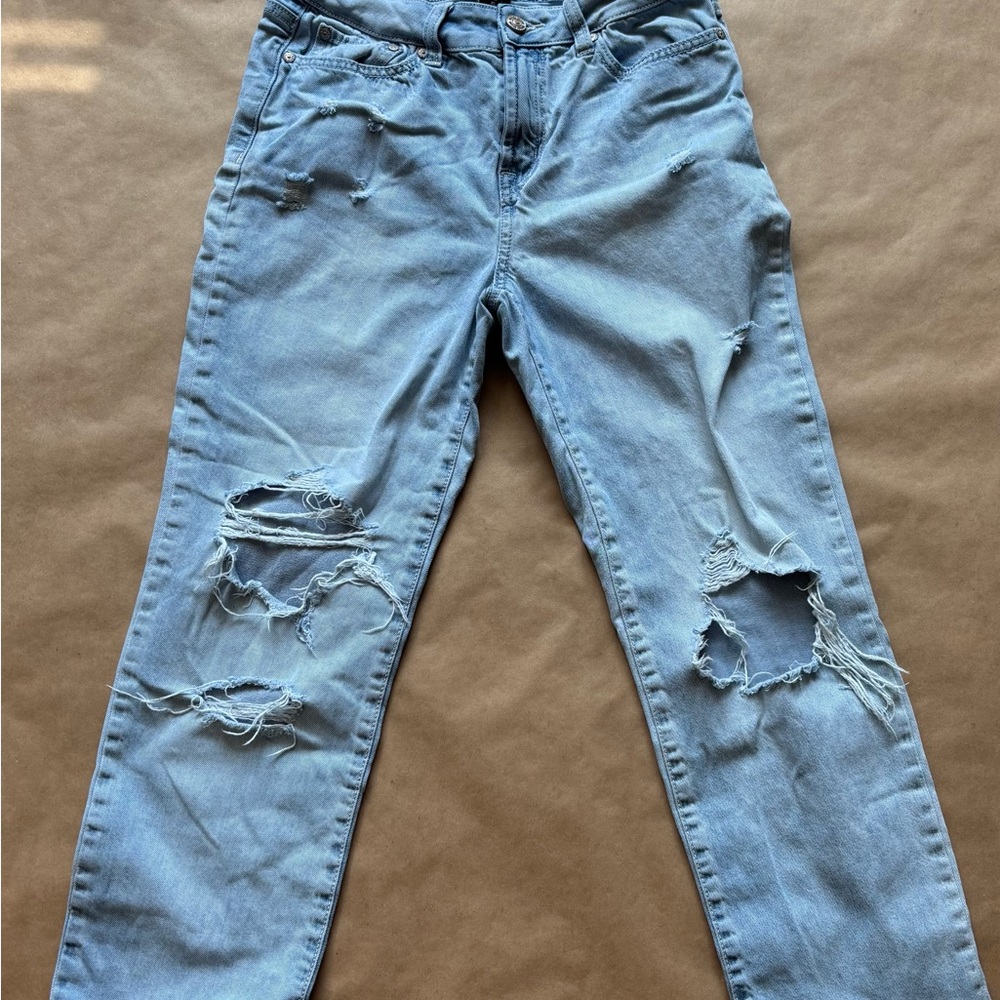 Rewash High Rise Distressed Blue Jeans
